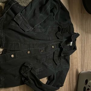 Black denim jacket